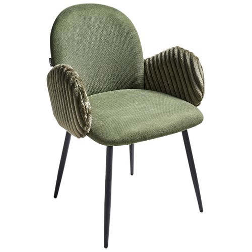 Lot De 2 Chaises De Salle à Manger Amity Tissu Vert