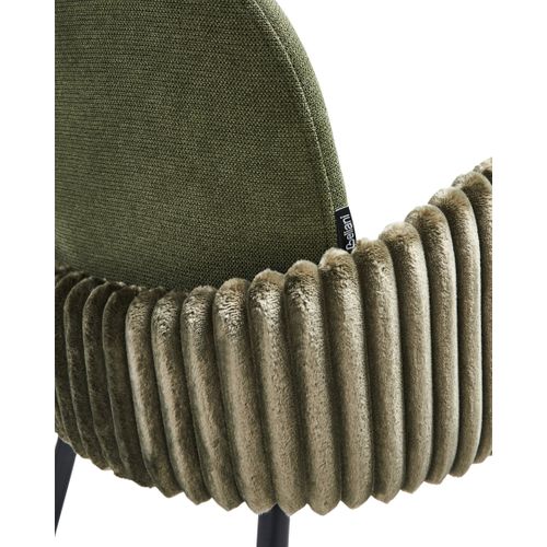 Lot De 2 Chaises De Salle à Manger Amity Tissu Vert