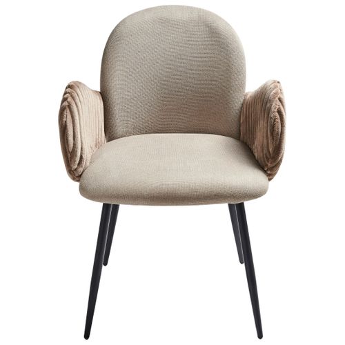 Lot De 2 Chaises De Salle à Manger Amity Tissu Taupe