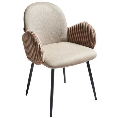 Lot De 2 Chaises De Salle à Manger Amity Tissu Taupe