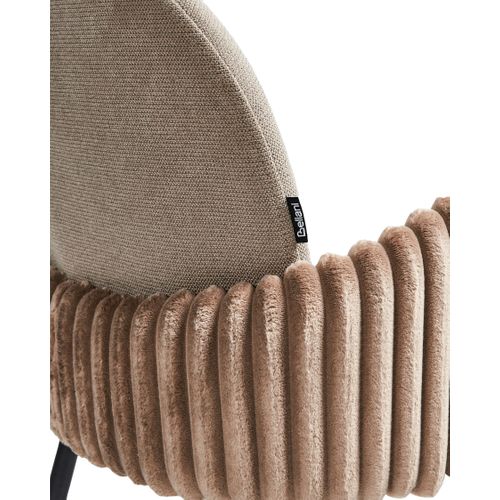 Lot De 2 Chaises De Salle à Manger Amity Tissu Taupe