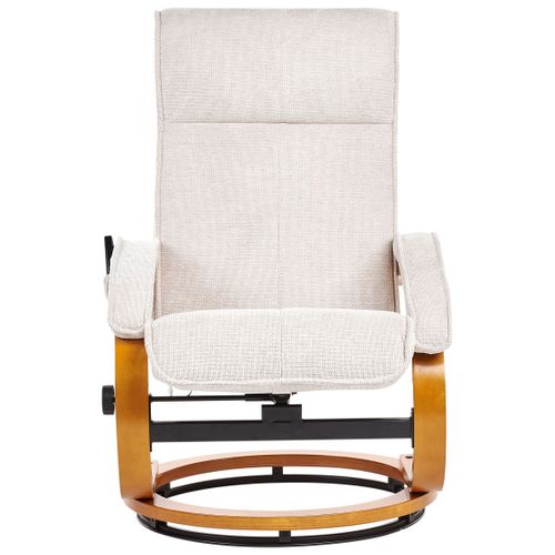 Fauteuil Massant Hero Tissu Beige Clair