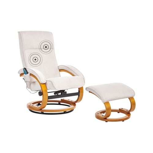 Fauteuil Massant Hero Tissu Beige Clair