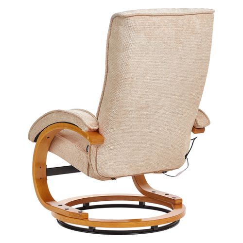 Fauteuil Massant Hero Tissu Beige