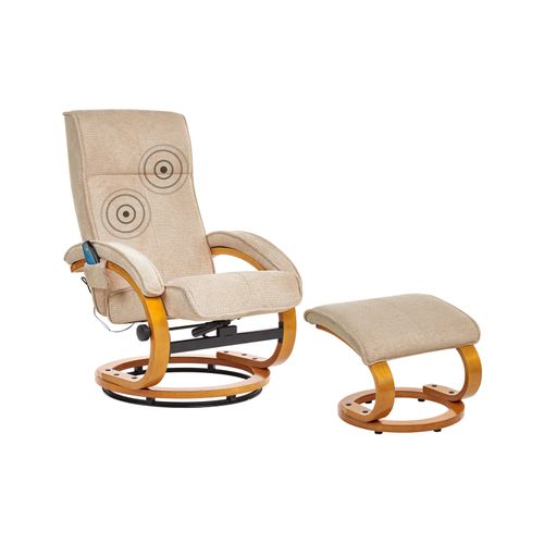 Fauteuil Massant Hero Tissu Beige