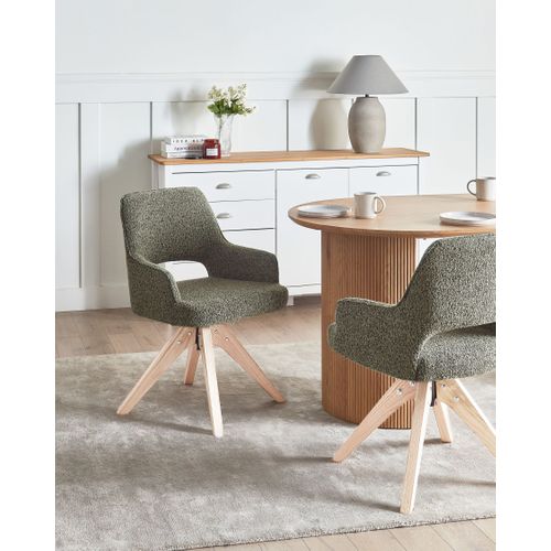 Chaise De Salle à Manger Moravia Bouclé Vert