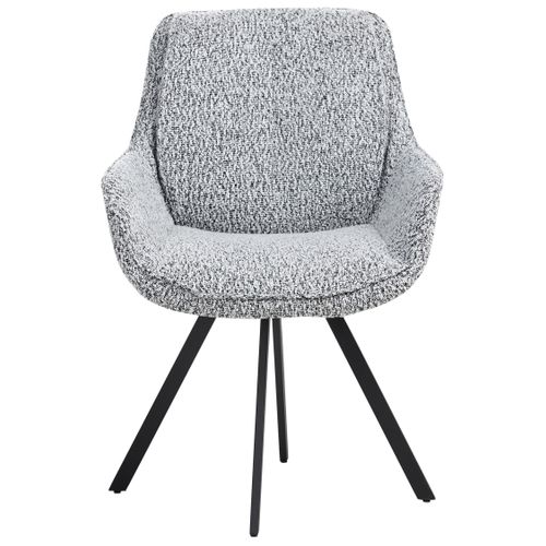 Chaise De Salle à Manger Marcellus Bouclé Noir/blanc