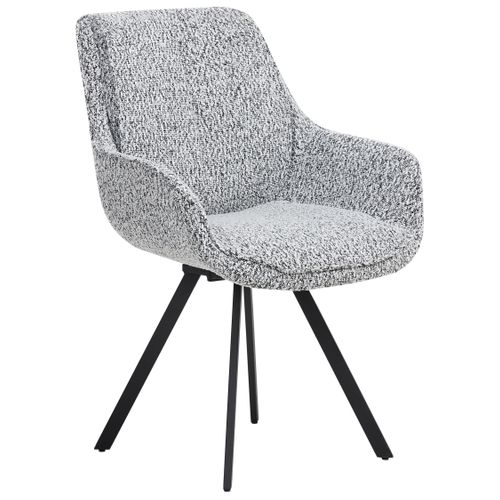 Chaise De Salle à Manger Marcellus Bouclé Noir/blanc