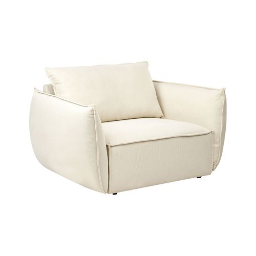 Fauteuil Kunes Tissu Beige Clair