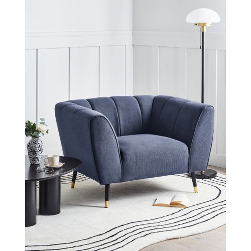 Fauteuil Orsta Tissu Bleu Foncé