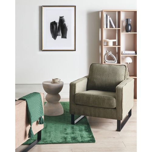 Fauteuil Vind Velours Côtelé Vert