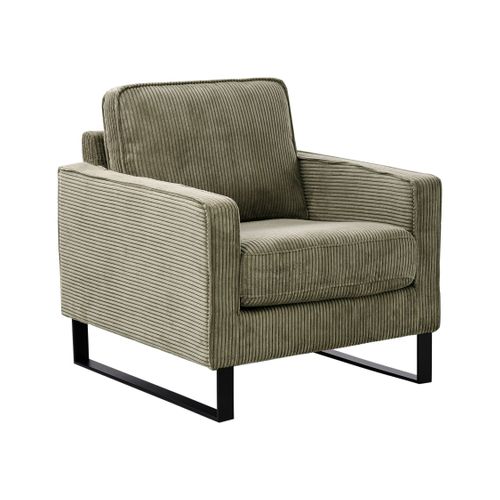 Fauteuil Vind Velours Côtelé Vert