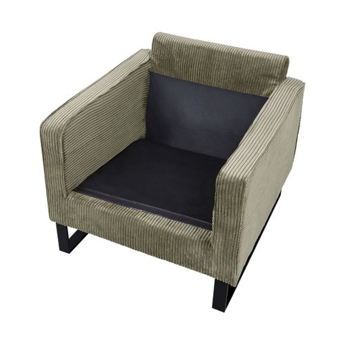 Fauteuil Vind Velours Côtelé Vert