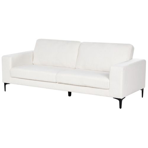 Canapé 3 Places Vadstena Bouclé Blanc Cassé