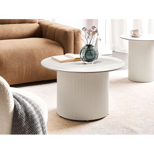 Table Basse Leona Céramique Beige Clair