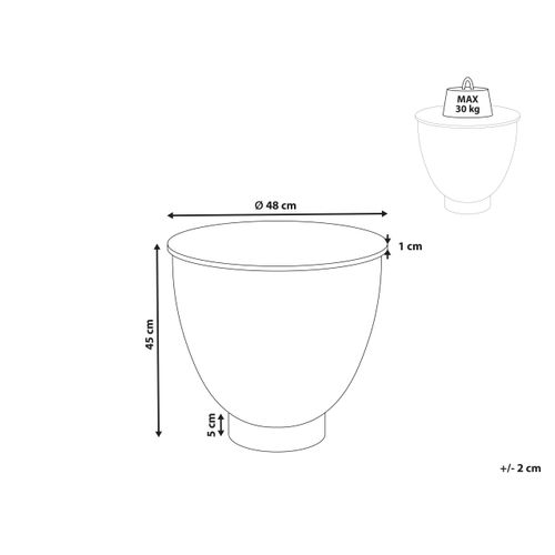 Table D'appoint Nadine Céramique Noir Avec Rangement