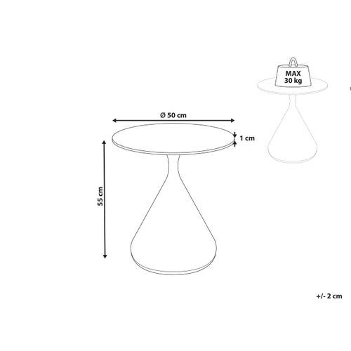 Table D'appoint Haiwee Céramique Noir/blanc