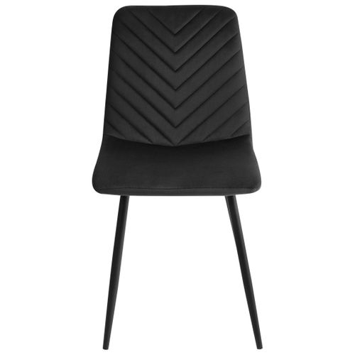 Lot De 4 Chaises De Salle à Manger Havre Velours Noir