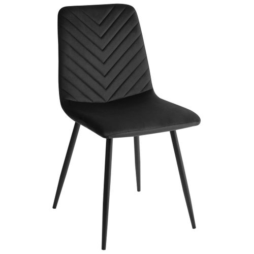 Lot De 4 Chaises De Salle à Manger Havre Velours Noir