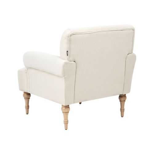 Fauteuil Fredros Tissu Beige Clair