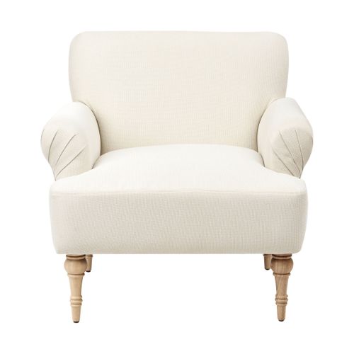 Fauteuil Fredros Tissu Beige Clair