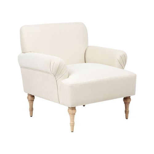 Fauteuil Fredros Tissu Beige Clair
