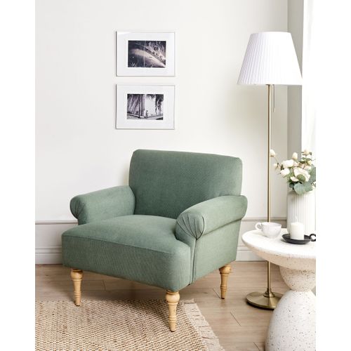 Fauteuil Fredros Tissu Vert Clair