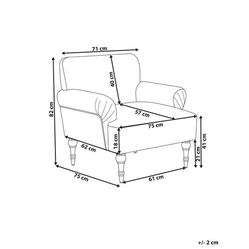 Fauteuil Fredros Tissu Vert Clair