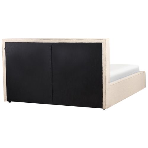 Lit Ottoman Bouclé Moissac 180 X 200 Cm Beige