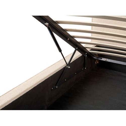 Lit Ottoman Bouclé Moissac 180 X 200 Cm Beige