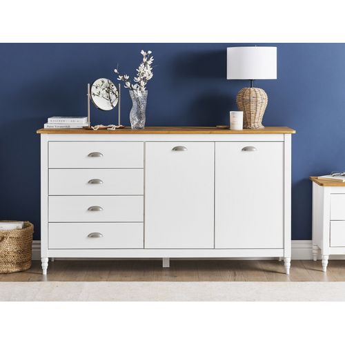 Commode 2 Portes Shillington Bois De Pin Blanc