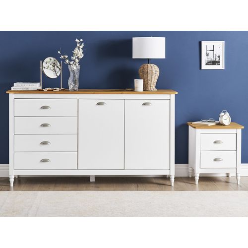 Commode 2 Portes Shillington Bois De Pin Blanc