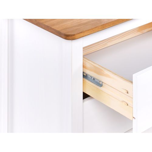 Commode à 5 Tiroirs Shillington Bois De Pin Blanc