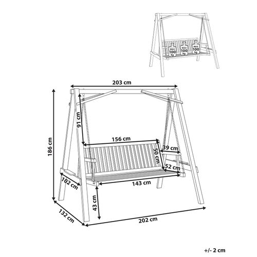 Balancelle De Jardin Ficarella Marron
