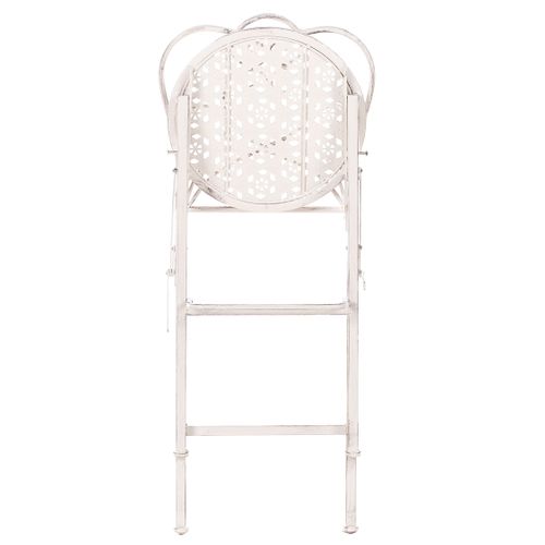 Lot De 2 Chaises De Bar De Jardin Trieste Pliant Métal Beige Clair