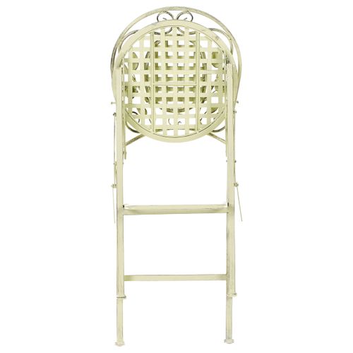 Lot De 2 Chaises De Bar De Jardin Bivio Pliant Métal Vert Clair