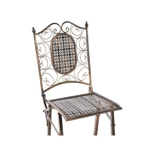 Ensemble Bar De Jardin Pliant Bormio Métal Noir