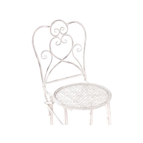 Ensemble Bar De Jardin Pliant Trieste Métal Beige Clair