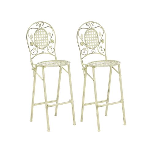 Ensemble Bar De Jardin Pliant Bivio Métal Vert Clair