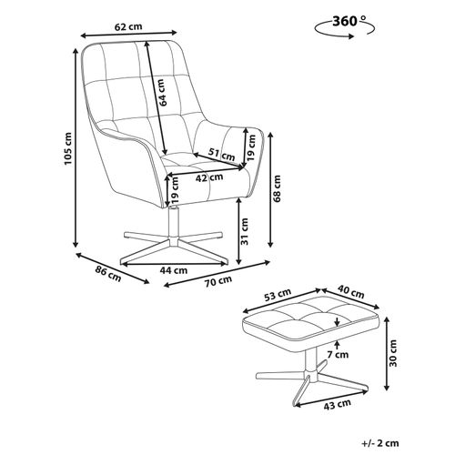 Fauteuil Pivotant Molle Ii Tissu Beige Clair