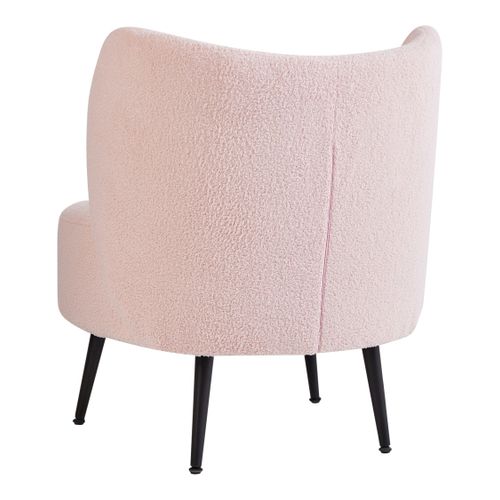 Fauteuil Otsby Bouclé Rose Pastel