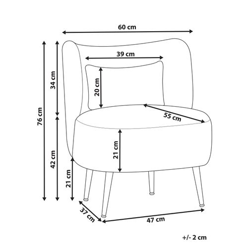 Fauteuil Otsby Bouclé Rose Pastel