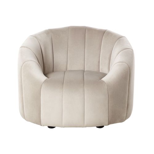 Fauteuil Malung Velours Beige