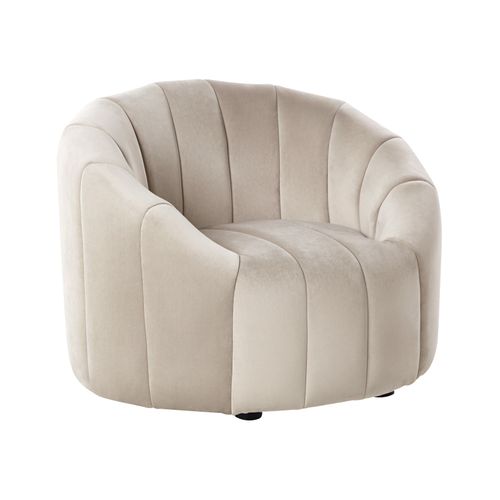 Fauteuil Malung Velours Beige