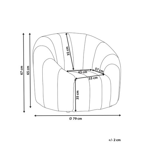 Fauteuil Malung Velours Beige