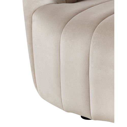 Fauteuil Malung Velours Beige