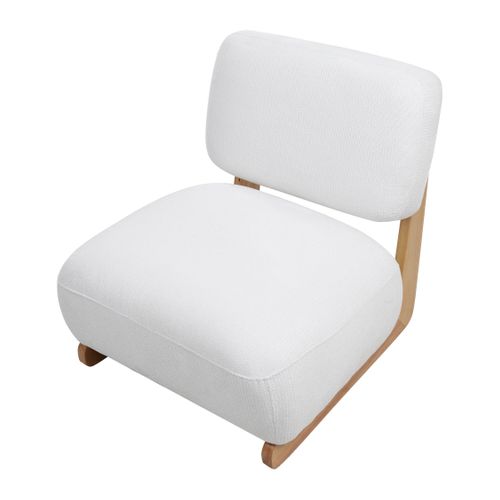 Fauteuil Kokkola Tissu Blanc Cassé
