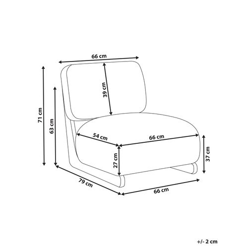 Fauteuil Kokkola Tissu Blanc Cassé