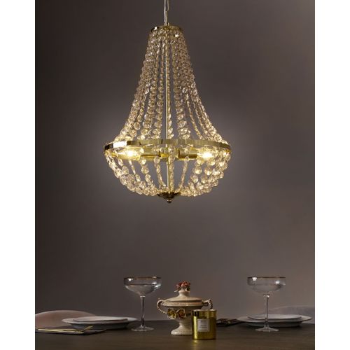 Lustre Diamante Métal Doré