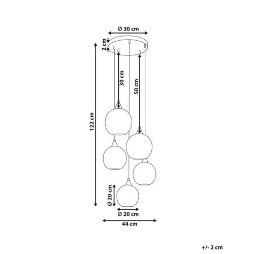 Lampe Suspension Pabellon Verre Rouge